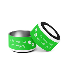 Load image into Gallery viewer, I Did Not Like Him Anyway Dog Bowl - 6 colors in 2 sizes
