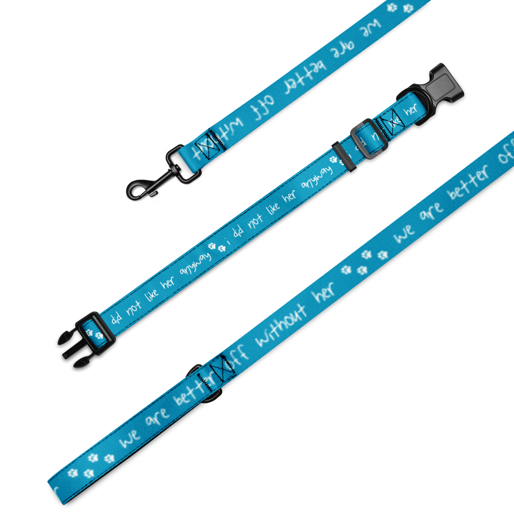 Done With Her Pet Collar & Leash Combo - 5 colors in 3 sizes