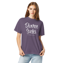 Load image into Gallery viewer, Divorce Sucks So Laugh A Little Women&#39;s Garment-Dyed Heavyweight T-shirt - 13 colors
