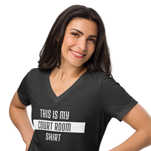Load image into Gallery viewer, This Is My Court Room Shirt Women’s Relaxed V-neck T-shirt - 5 colors

