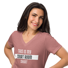 Load image into Gallery viewer, This Is My Court Room Shirt Women’s Relaxed V-neck T-shirt - 5 colors
