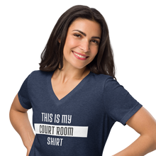 Load image into Gallery viewer, This Is My Court Room Shirt Women’s Relaxed V-neck T-shirt - 5 colors
