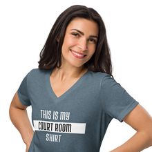 Load image into Gallery viewer, This Is My Court Room Shirt Women’s Relaxed V-neck T-shirt - 5 colors
